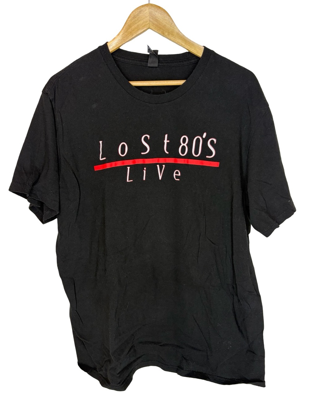 Lost 80s live Black Crewneck short sleeve graphic T-Shirt